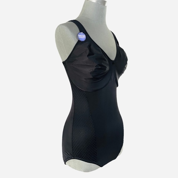 NWT BALI Passion Black For Comfort Firm Control Bodysuit Size 36DDD - Picture 4 of 7